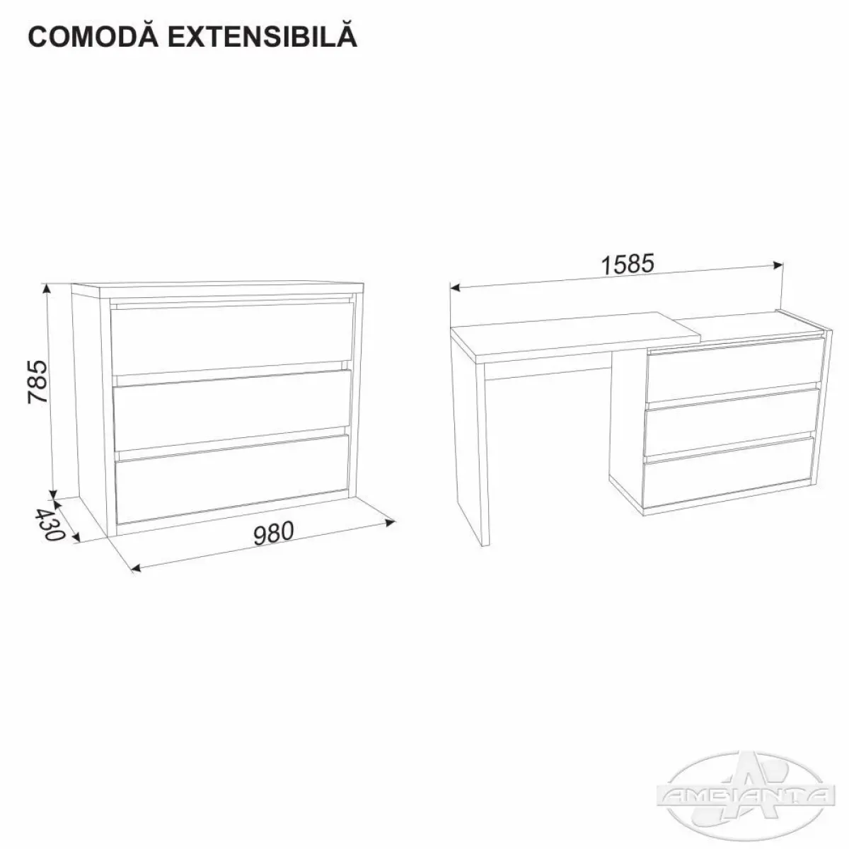 Комод Раздвижной