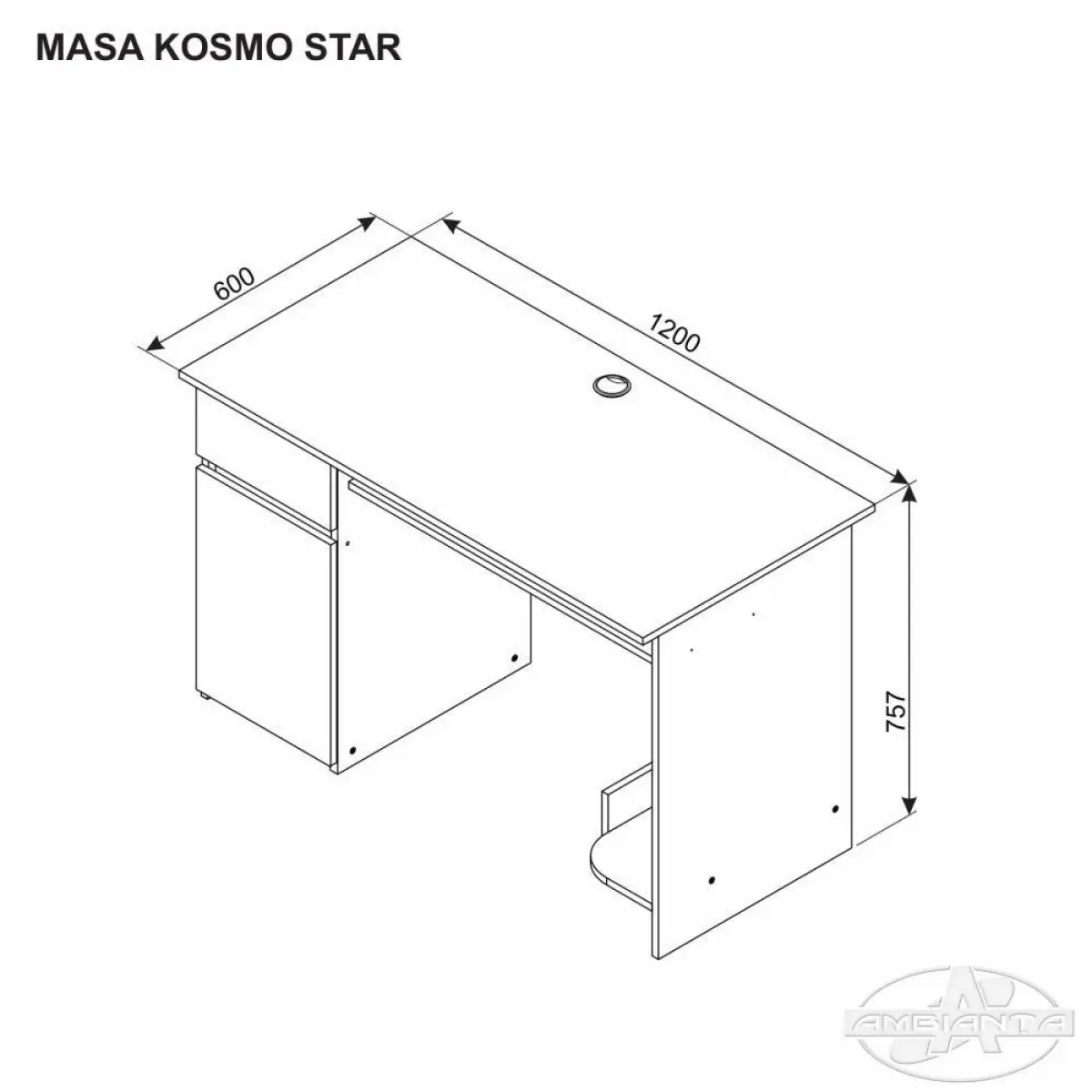 Компьютерный стол KOSMO-STAR